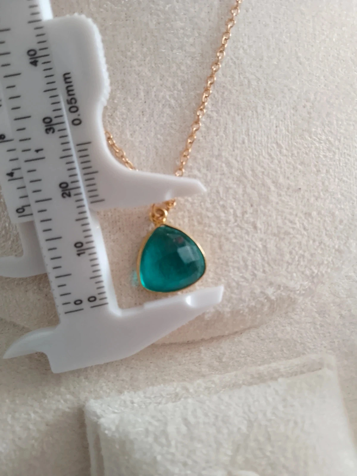 Collier pendentif pierre Aqua calcédoine – photo 4